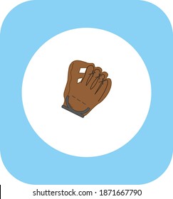 guante de béisbol, vector de fondo blanco