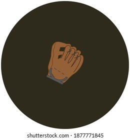 Baseballhandschuh, Vektorgrafik auf weißem Hintergrund