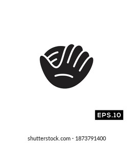 Baseball Gloves Icon. Baseball Silhouette Sign logo vector