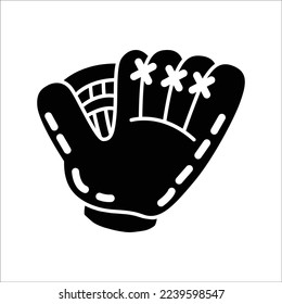 Baseball gloves icon vector design template