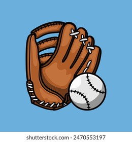 Baseballhandschuhe Vektorillustration Clipart