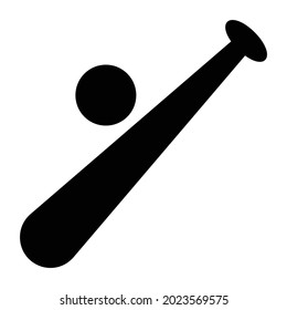 Baseball Glyph Style vector icon which can easily modify or edit 