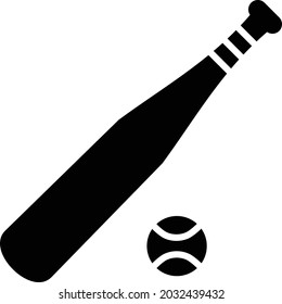 Baseball Glyph Vector Line Icon Design