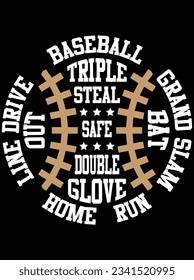 Baseball grand slam home run vector art design, eps file. design file for t-shirt. SVG, EPS cuttable design file