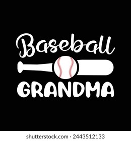 Baseball grandma funny vector cut file