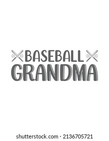 Baseball Grandma t shirt design template