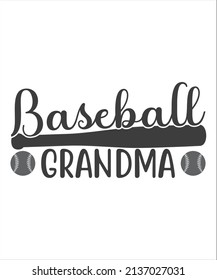 Baseball Grandma t shirt design template