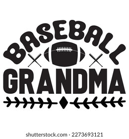 Baseball Grandma T-Shirt Design Vector File svg