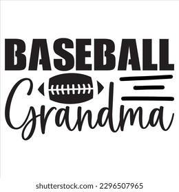 Baseball Grandma t-shirt design vector file