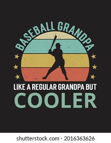 Baseball Grandpa Like A Regular Grandpa But Cooler SVG, Father Gifts, Father’s Day