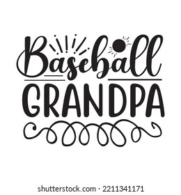 Baseball Grandpa Svg Design Vector File