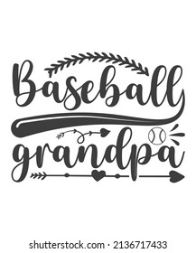 Baseball Grandpa T Shirt Design, Grandpa T Shirt Design, Proud Grandpa T Shirt Design