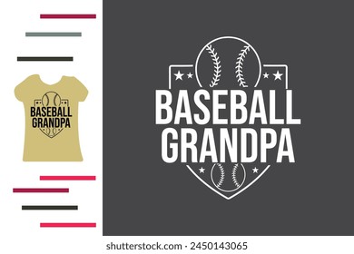 Baseball grandpa t shirt design
