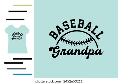 Baseball grandpa t shirt design 