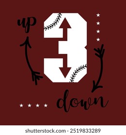 Baseball-Grafik Nr. 3 auf und ab