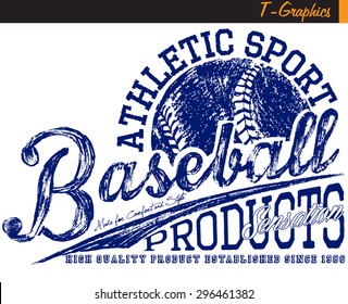 Baseball Graphics,vintage Graphics On White Background