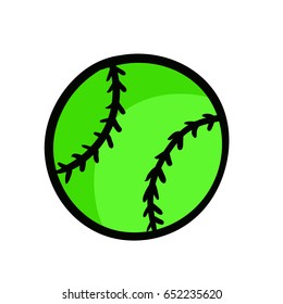 baseball green color ball