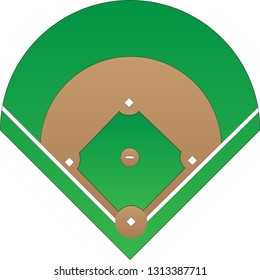 baseball green field - vector