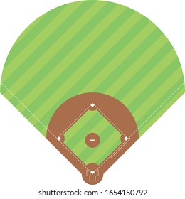 baseball ground cartoon vector illust