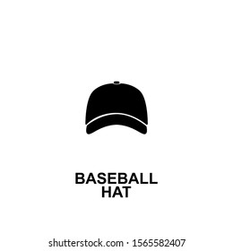 Baseball hat black logo icon design vector illustration