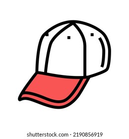 Baseball Hat Cap Color Icon Vector. Baseball Hat Cap Sign. Isolated Symbol Illustration