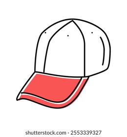 baseball hat cap color icon vector. baseball hat cap sign. isolated symbol illustration