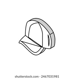 baseball hat cap isometric icon vector. baseball hat cap sign. isolated symbol illustration