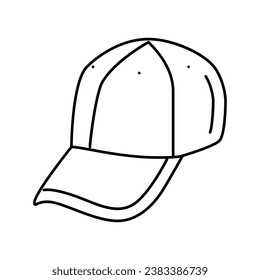 baseball hat cap line icon vector. baseball hat cap sign. isolated contour symbol black illustration