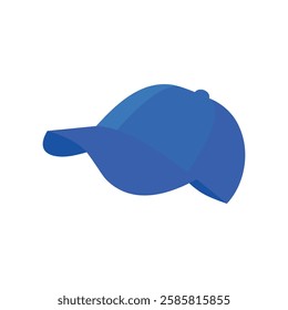 baseball hat cap side view blue vector design illustration