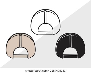 Baseball Hat Clipart SVG Printable Vector Illustration