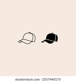 Baseball hat icon, Cap icon flat vector design.