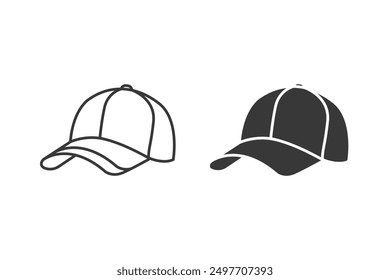 Baseball hat icon. Cap icon. Vector illustration.