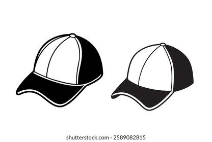 Baseball hat icon. Cap icon. Vector illustration.
