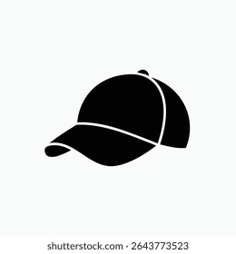 baseball hat icon fully editable vector template	