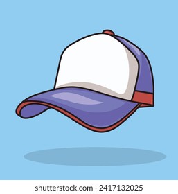 Baseball Hat Images vector ilustration with isolation blue beground