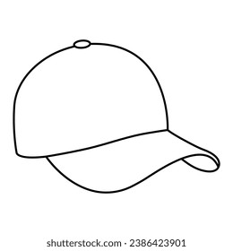 Baseball hat line icon. Vector illustration isolated on white background
