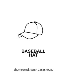 Icono de logotipo de línea de béisbol ilustración vectorial