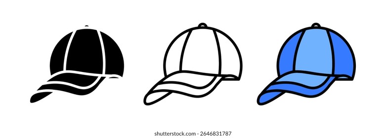 Baseball hat sketch icon on white background