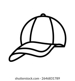 Baseball hat sketch icon on white background