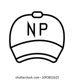 Baseball hat sketch icon for web, mobile and infographics. Hand drawn baseball hat icon. Baseball hat vector icon. Baseball hat icon isolated on white background.
