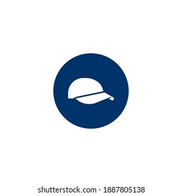 
Baseball hat vector icon on white background