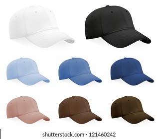 Baseball hats template.