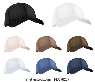 Baseball hats template.