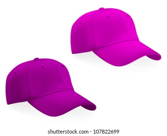 Baseball hats template. Mesh & gradients.