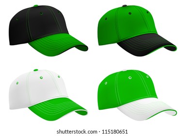 Baseball hats template. Mesh & gradients.