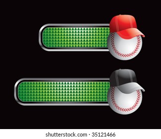 baseball head with cap on checkered tabs