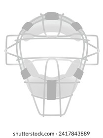 Baseball head facemask. vector illustration