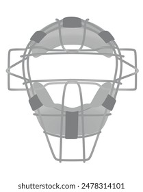 Máscara facial de cabeza de béisbol. Ilustración vectorial