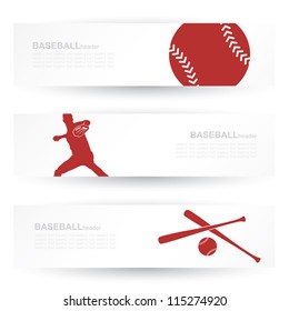 Baseball headers - vector illustration