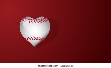 baseball heart shape